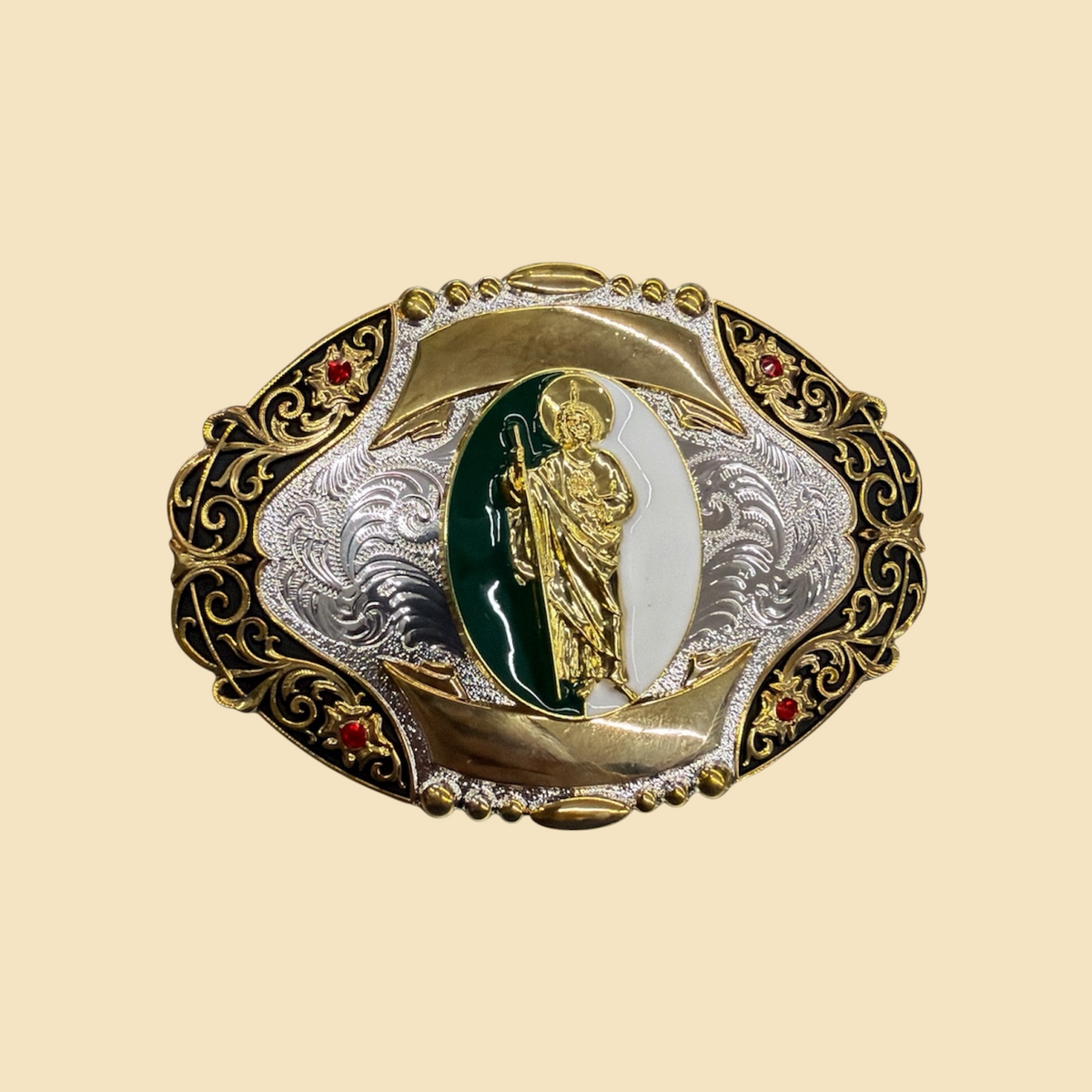Saint Judas Western Belt Buckle