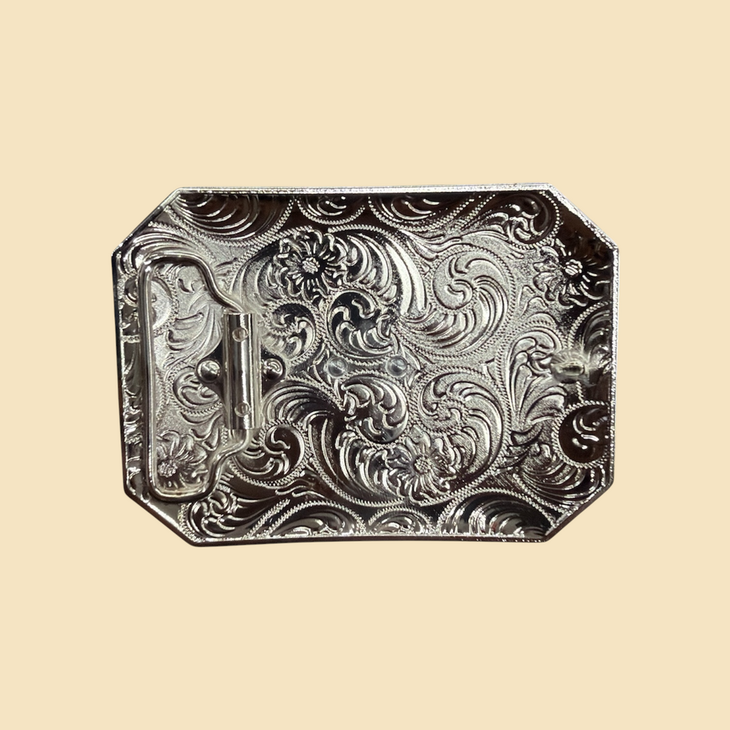 Western Horse Engraved Belt Buckle